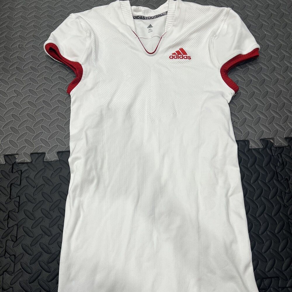 Adidas Football Undershirt Compression Tank Football Adidas XL White Red Jersey